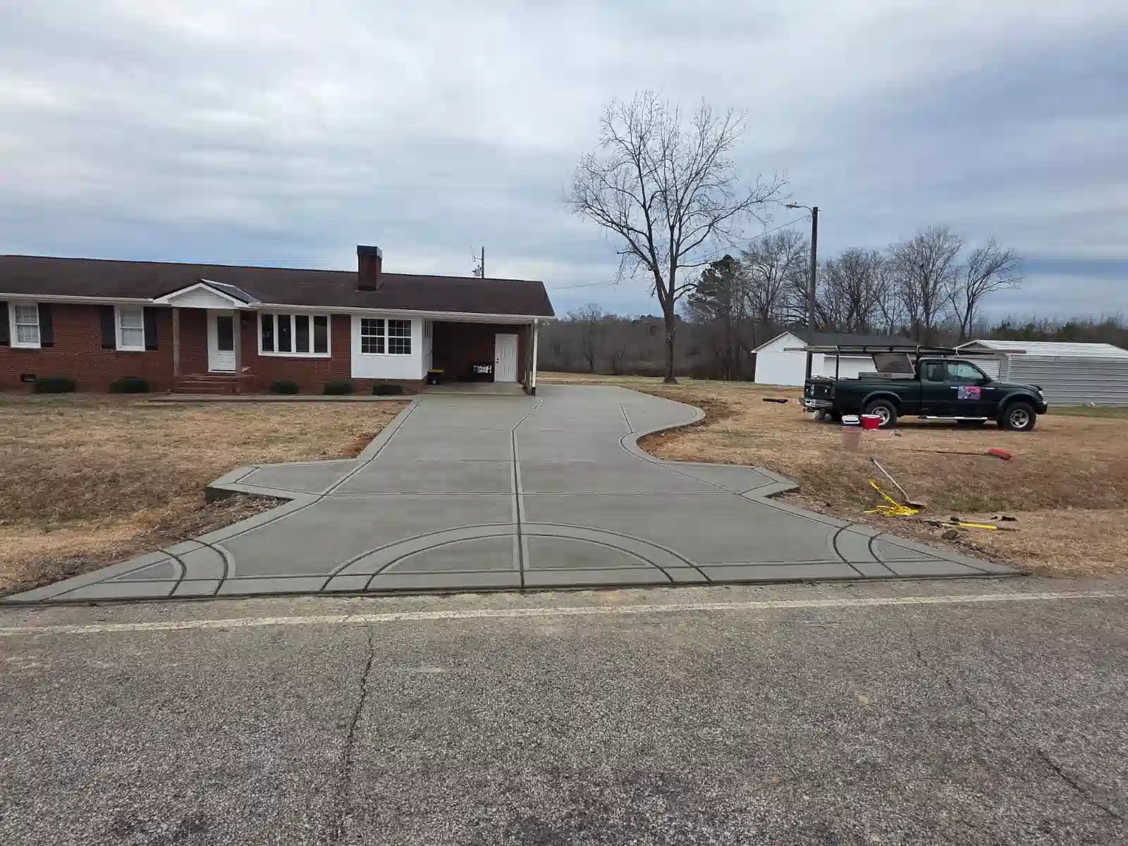 Concrete porch