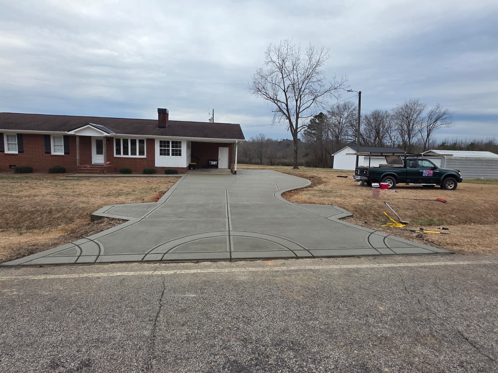 Concrete driveway project by Azul RV Concrete in Smithfield, NC